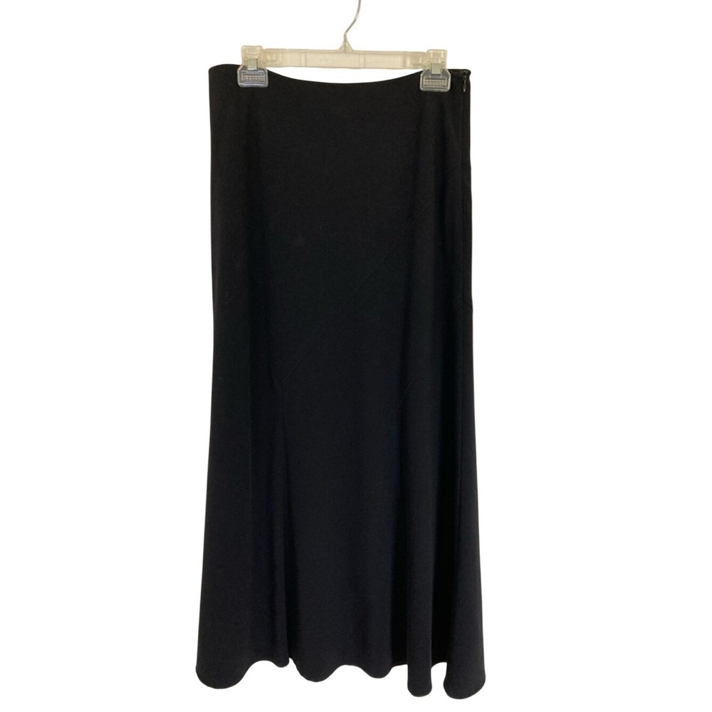 Focus 2000 Womens Classic Black Maxi Kick Flary Pencil Skirt Size 12 Classic